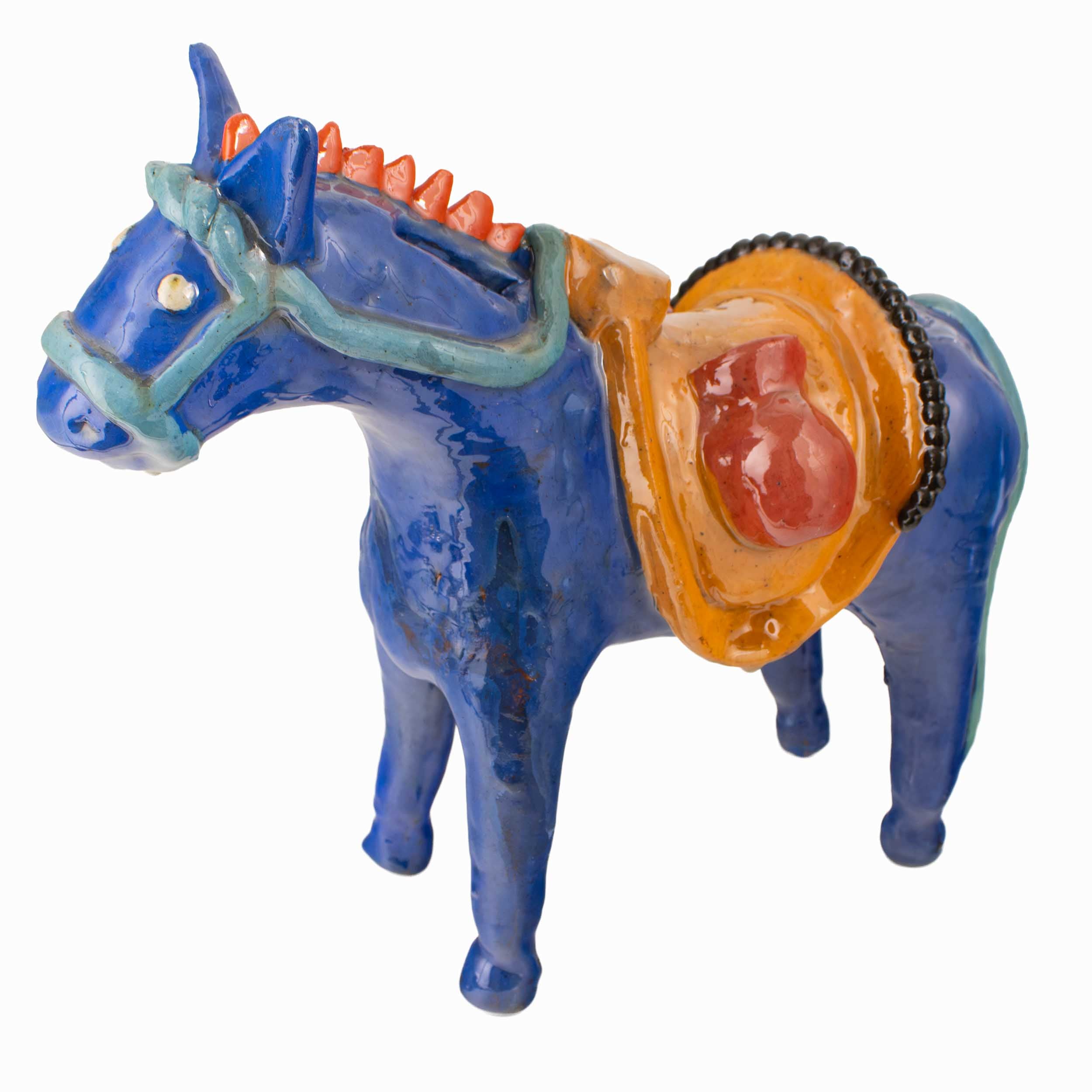 Barro Vidriado Burrito Sculpture