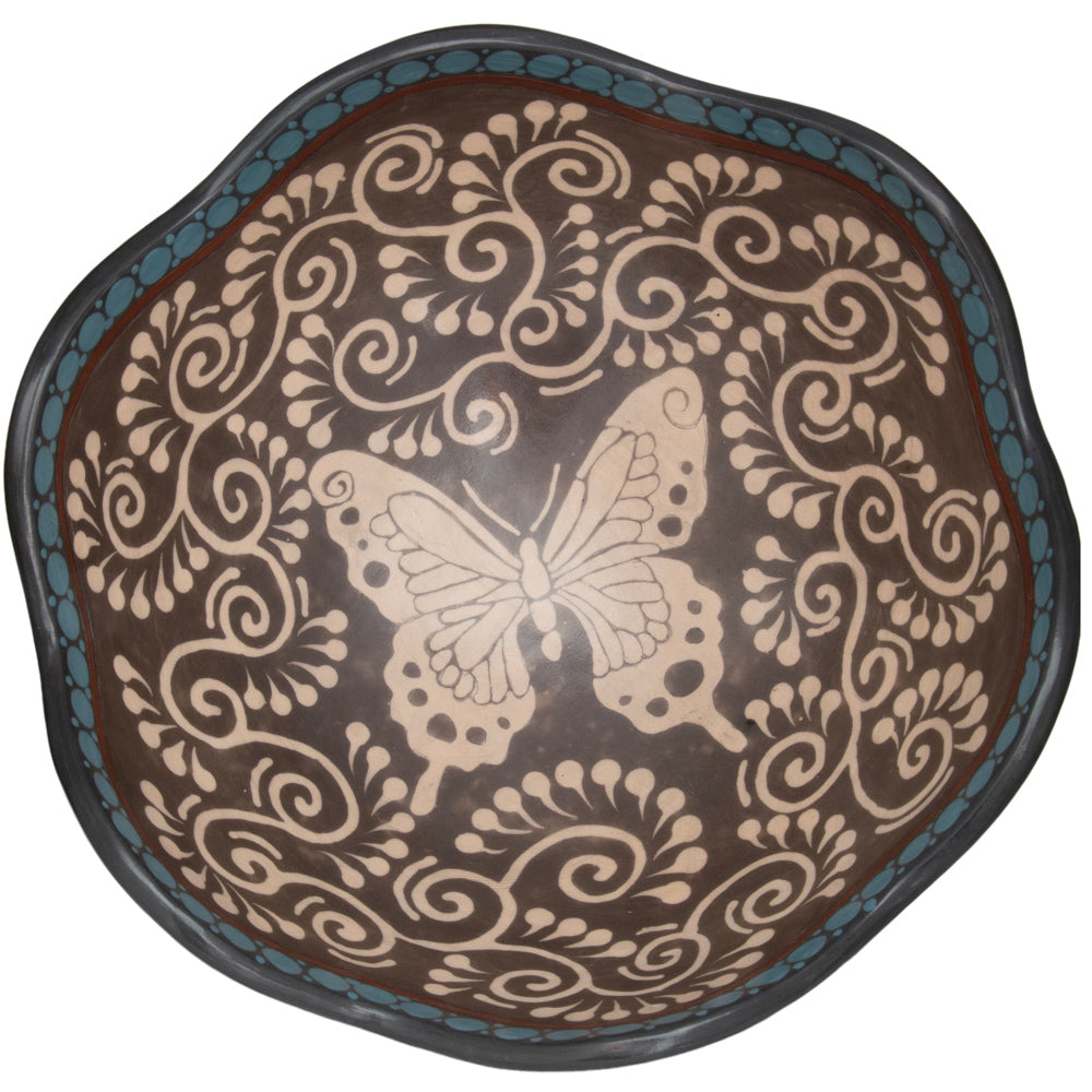 Zinapécuaro Mariposa Ceramic Bowl with Legs