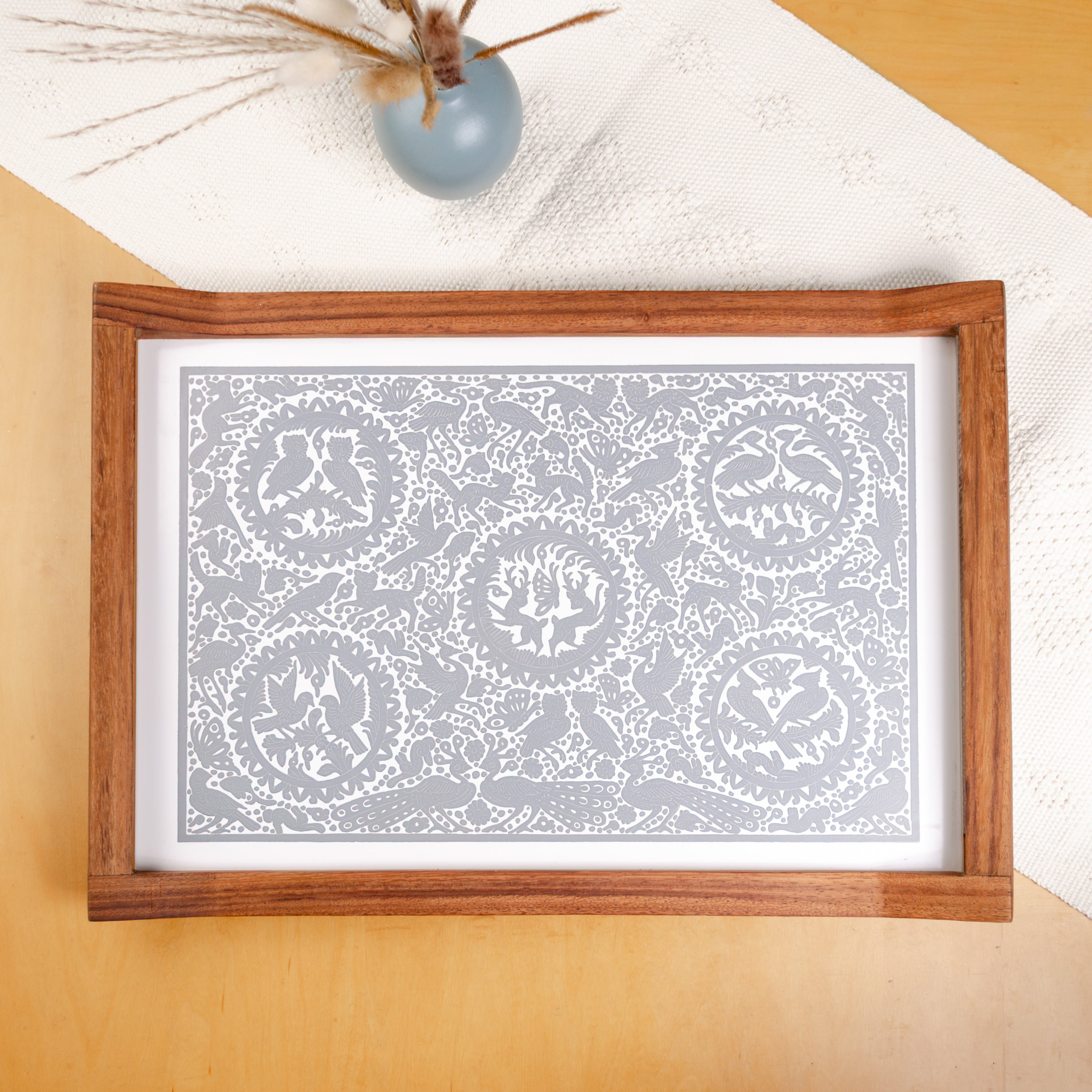 Olinalá Parota Solid Wood Serving Tray (Large)