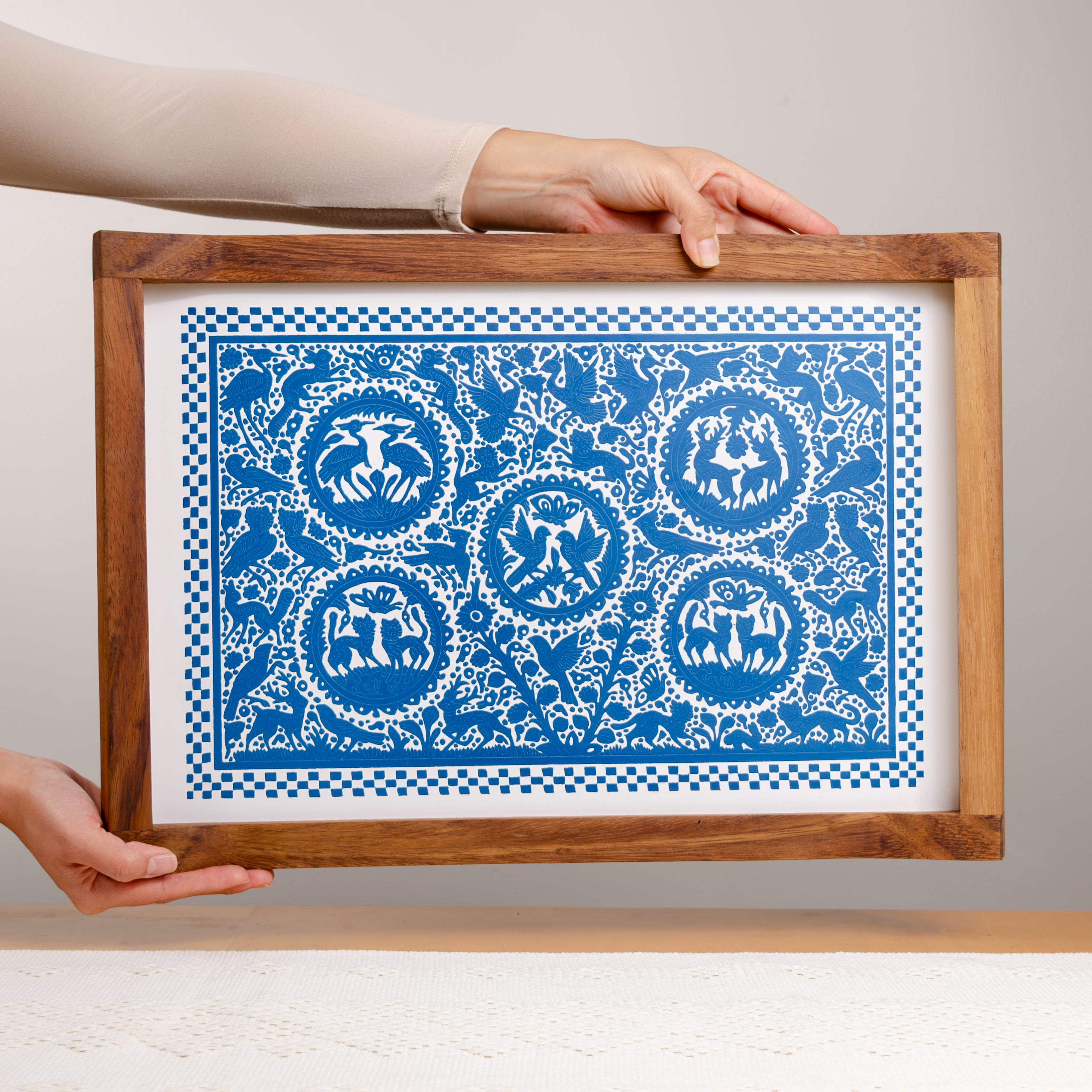 Olinalá Parota Solid Wood Serving Tray (Large)