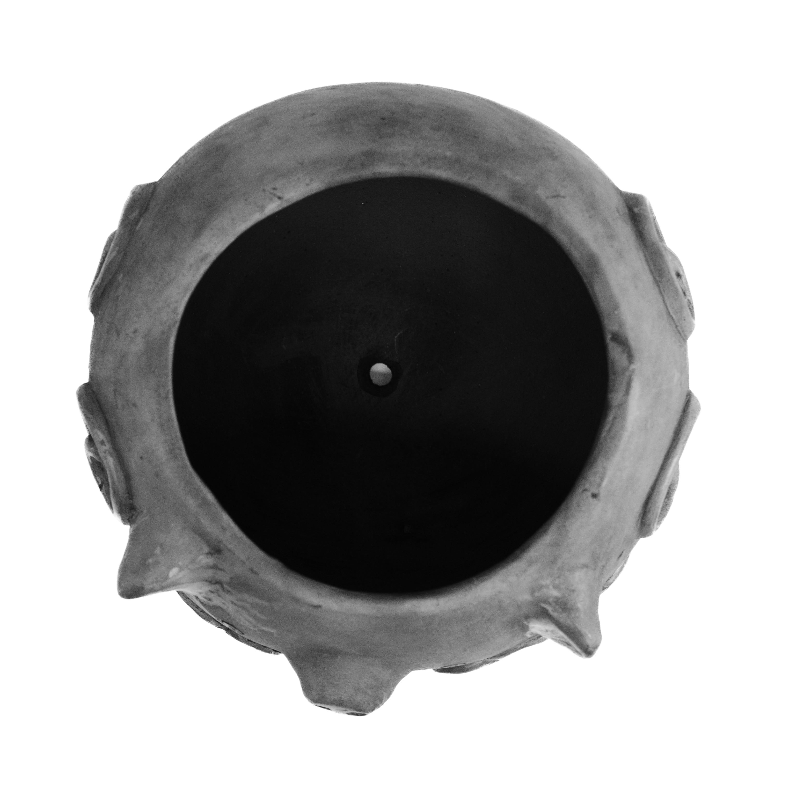 Barro Negro Cochinito Planter with Flowers