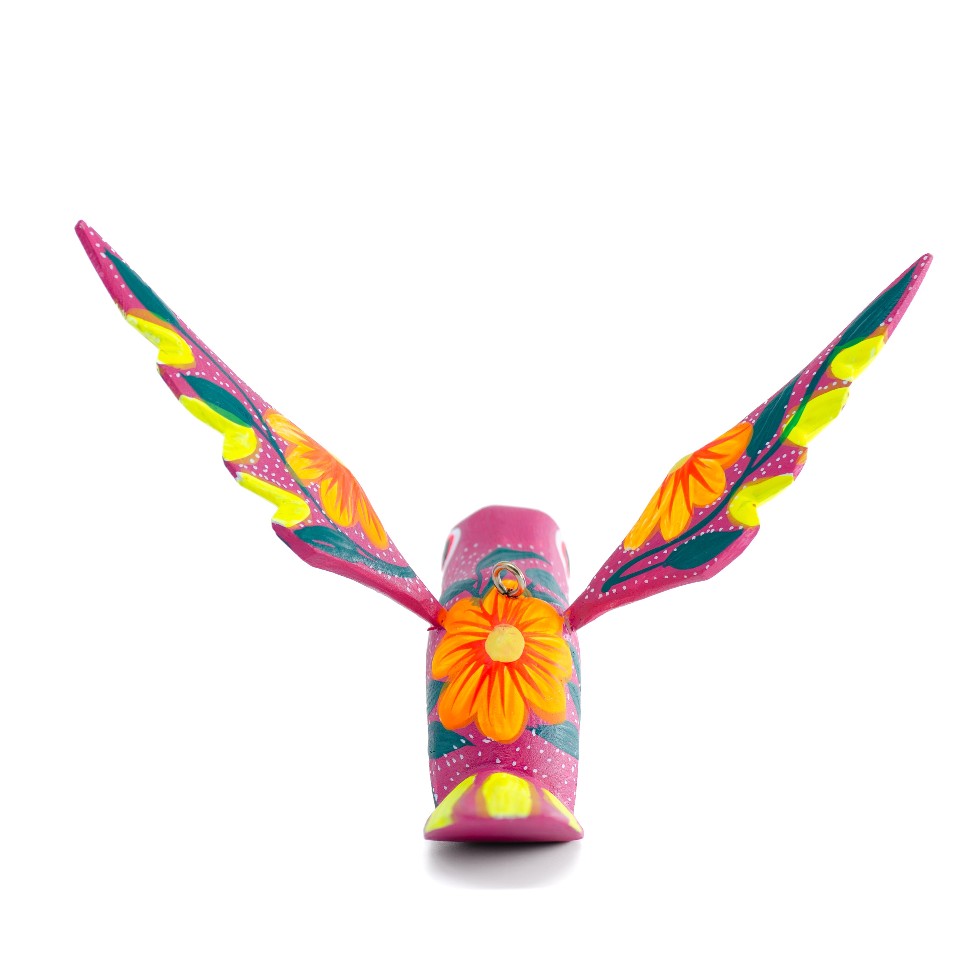 Large Hand Painted Hummingbird Wooden Figurine