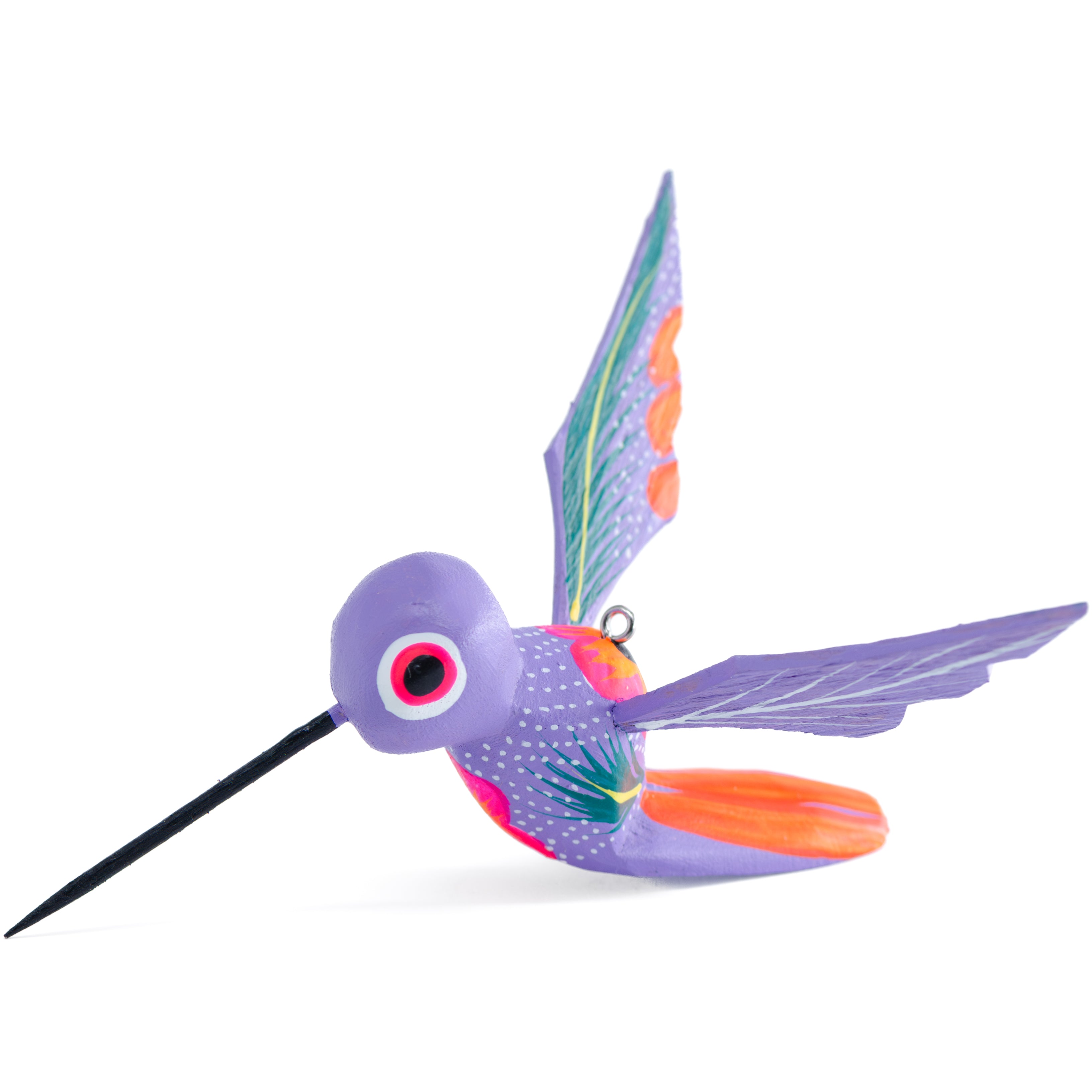 Hand Painted Hummingbird Wooden Figurine