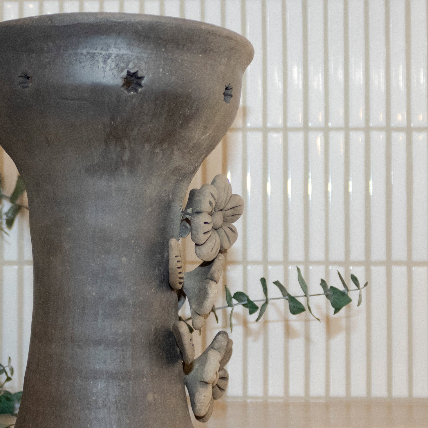 Atzompa Flower Clay Copalera, Incense Holder