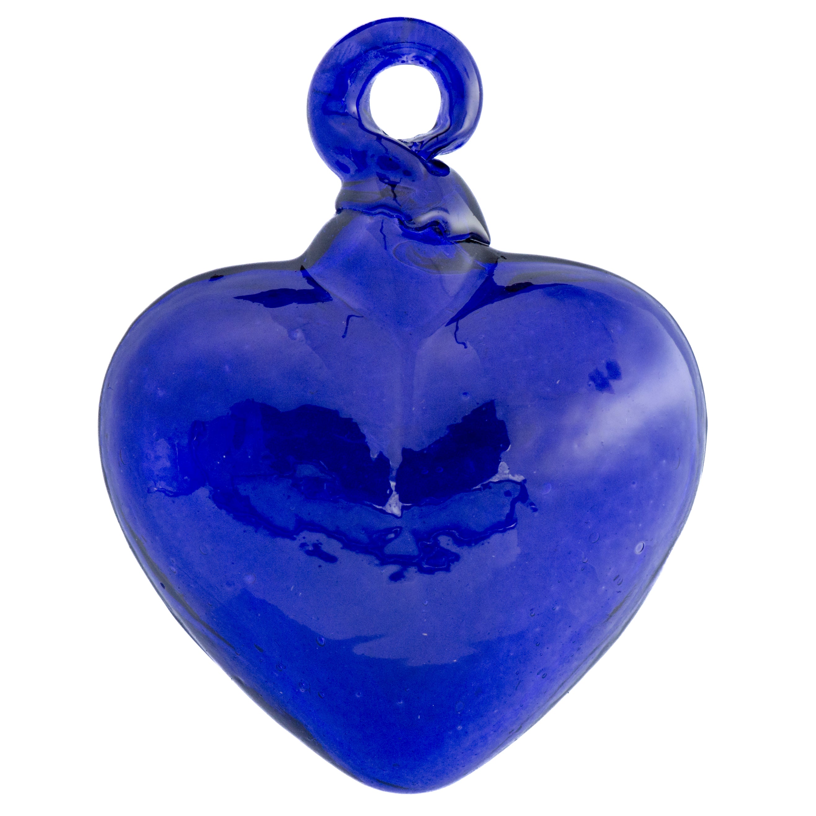 Tonalá Solid Blown Glass Hanging Heart Ornament