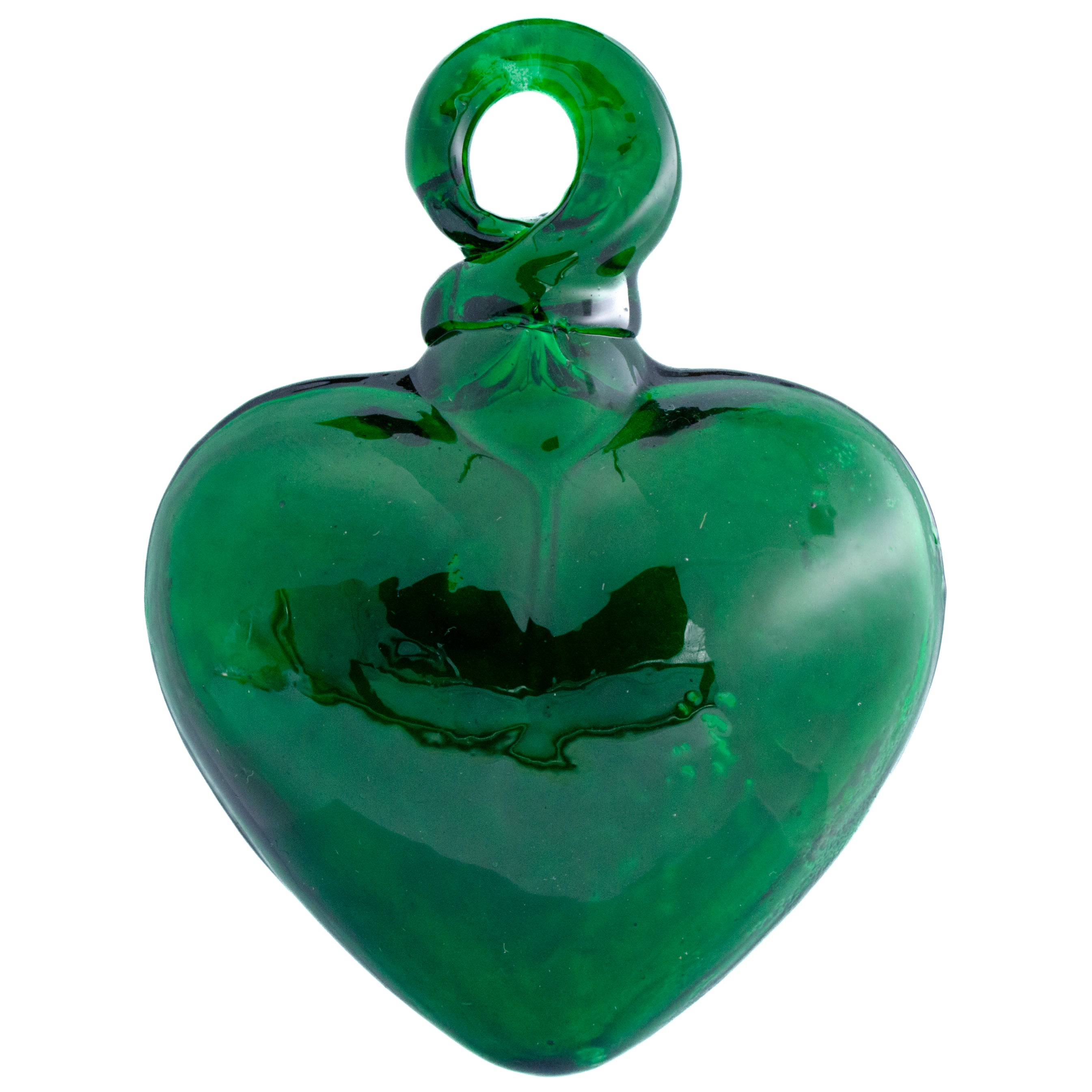 Tonalá Solid Blown Glass Hanging Heart Ornament