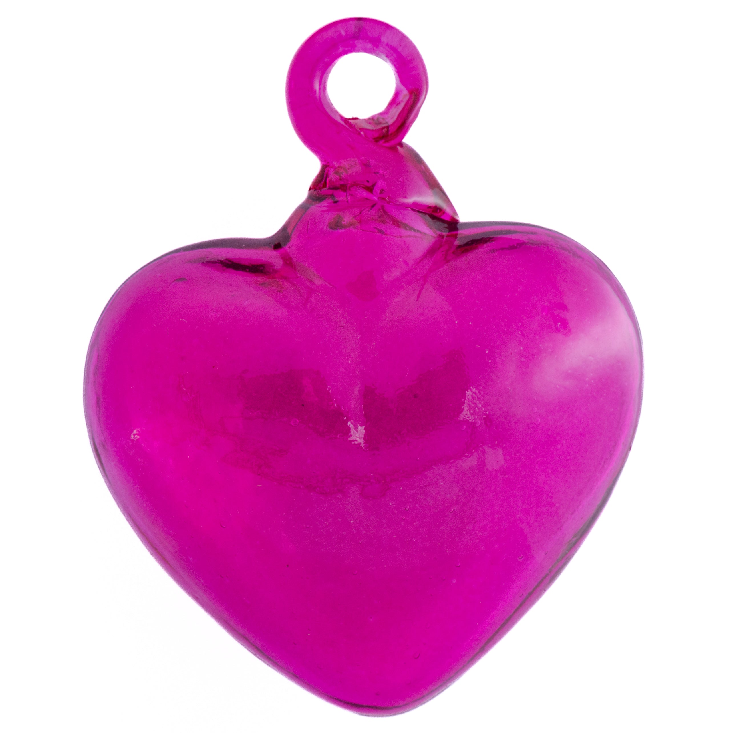 Tonalá Solid Blown Glass Hanging Heart Ornament