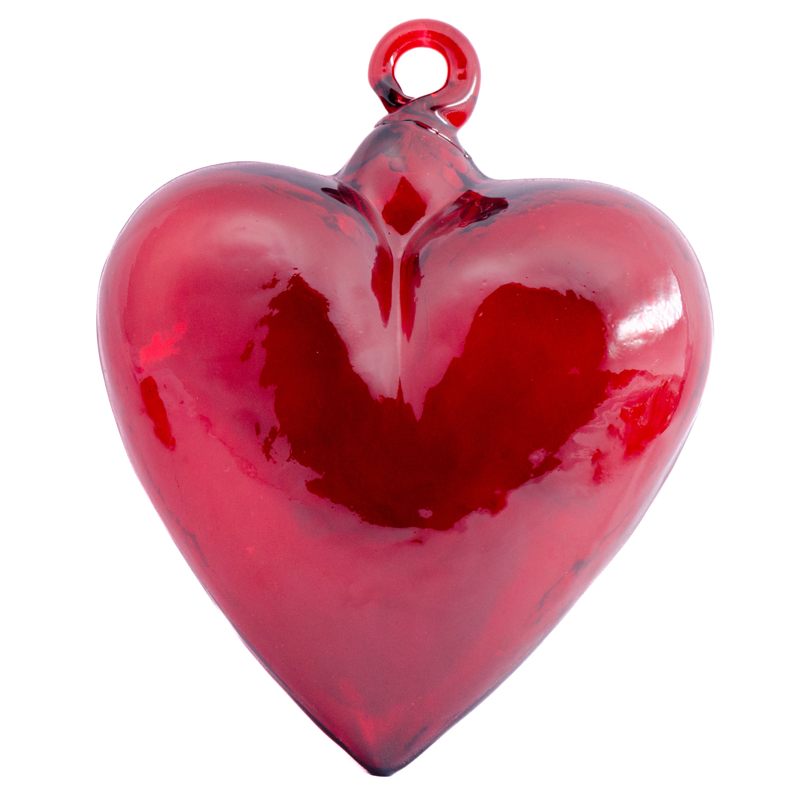 Tonalá Large Blown Glass Hanging Heart Ornament
