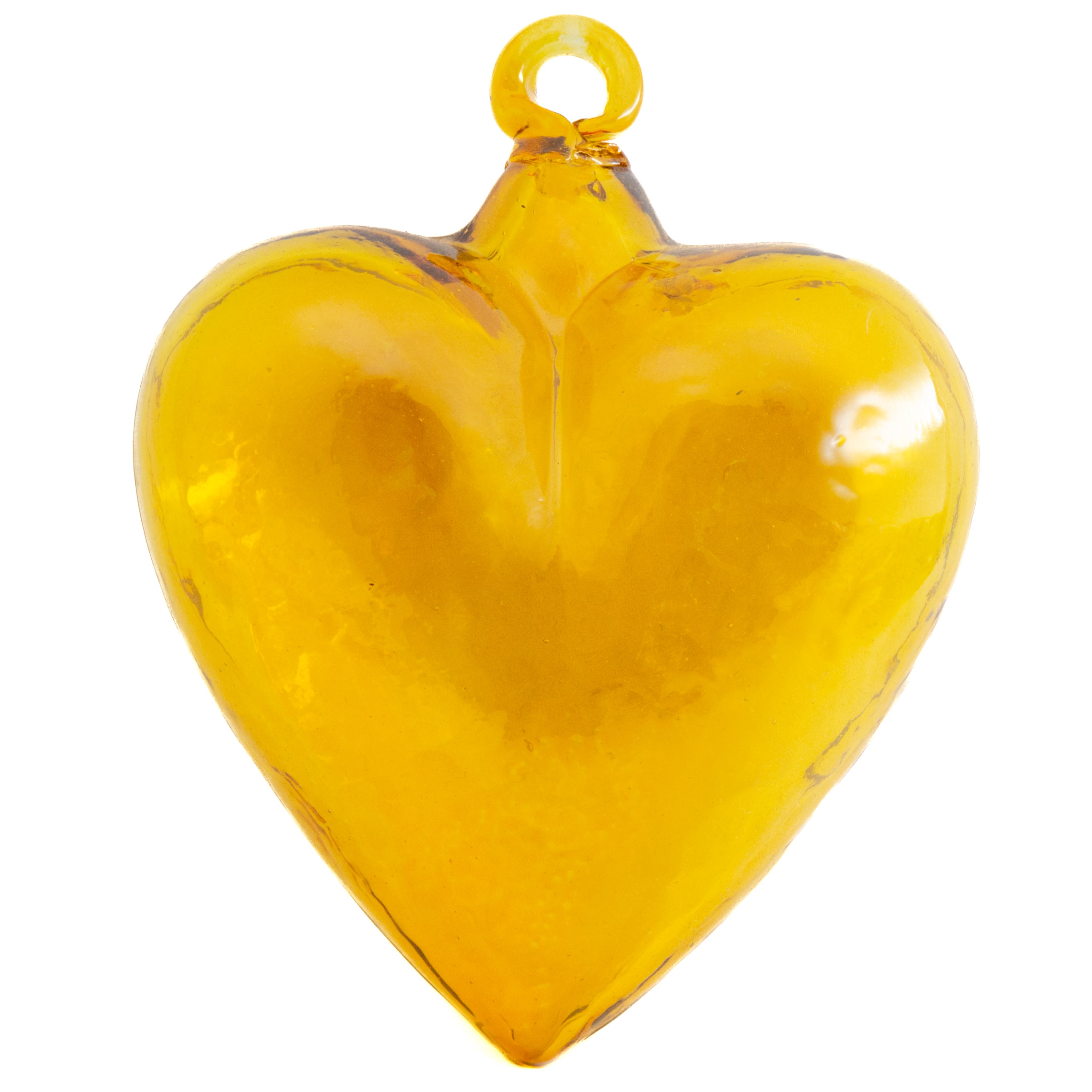 Tonalá Large Blown Glass Hanging Heart Ornament