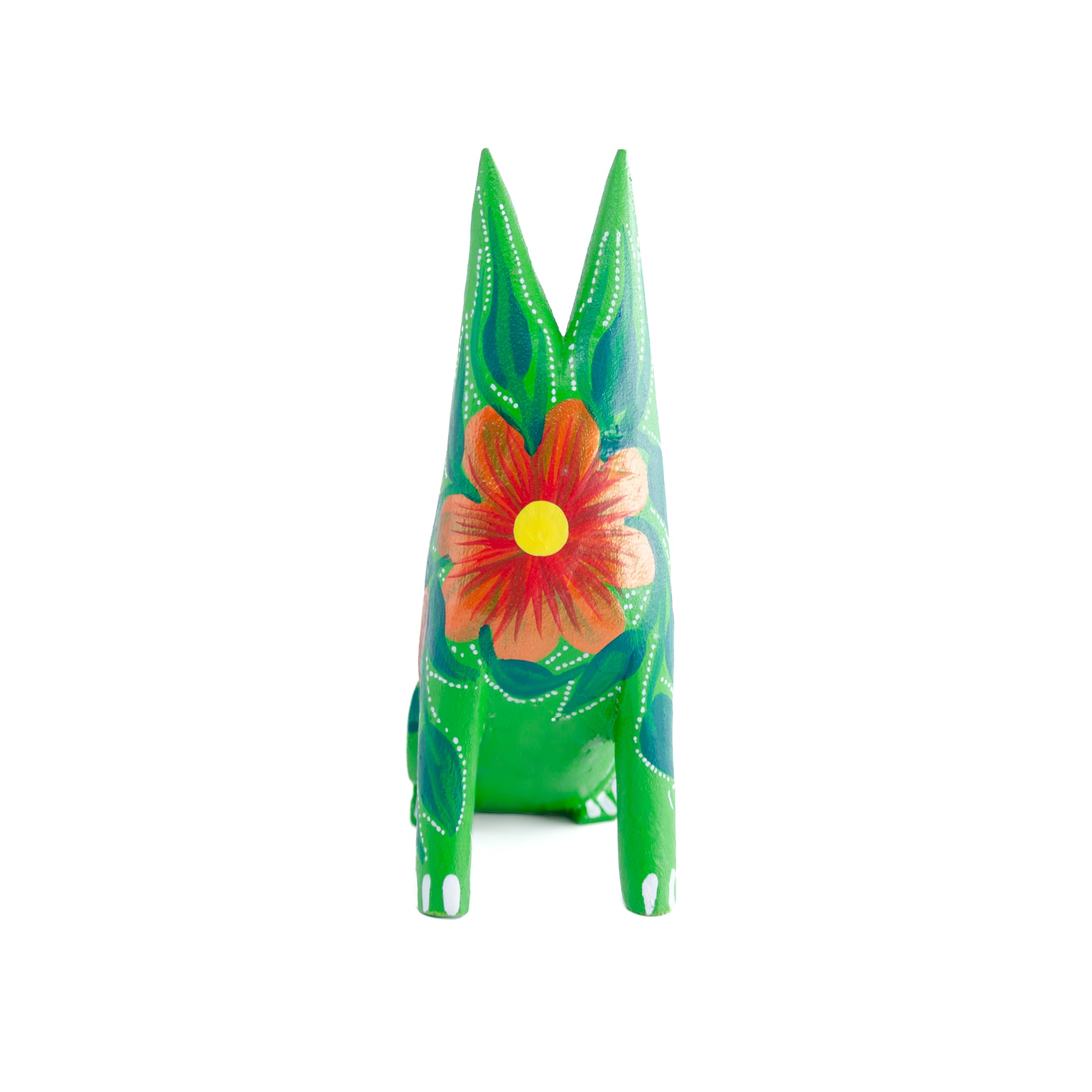 Large Coyote Head Turned Wooden Figurine