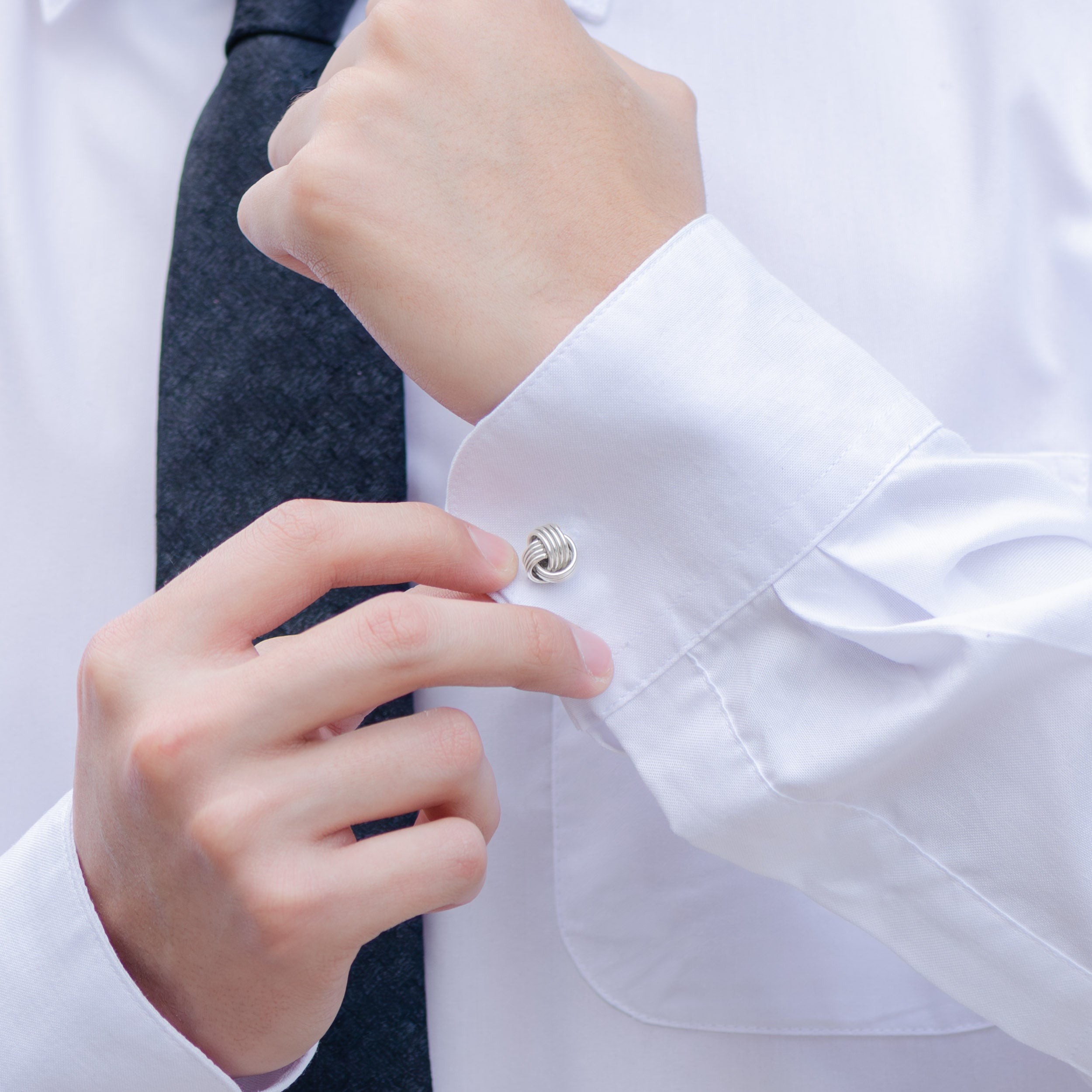 Sterling Silver Knot Cufflinks