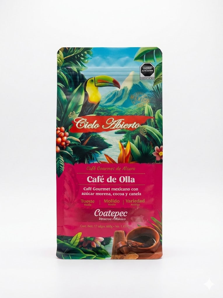 Cielo Abierto Café de Olla Ground Coffee Bag, 1.1 lbs.