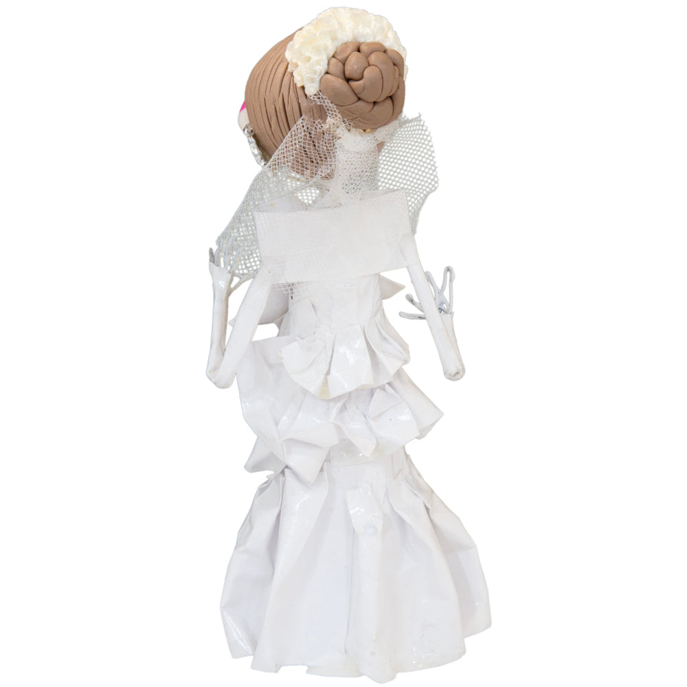 Papier-Mâché Sugar Skull Bride and Groom Sculpture