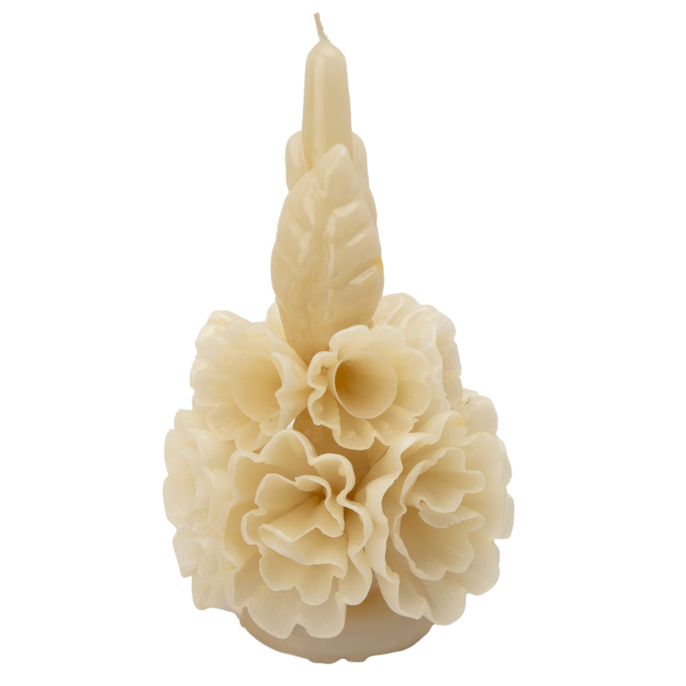 Flores de Teotitlán Short Carnation Candle