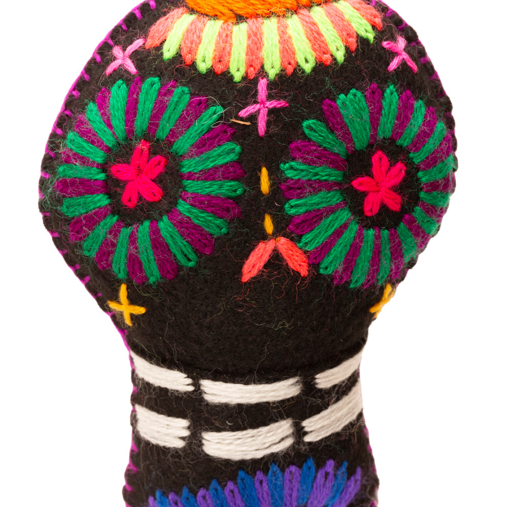 Sugar Skulls Pom Poms with Vibrant Tassel