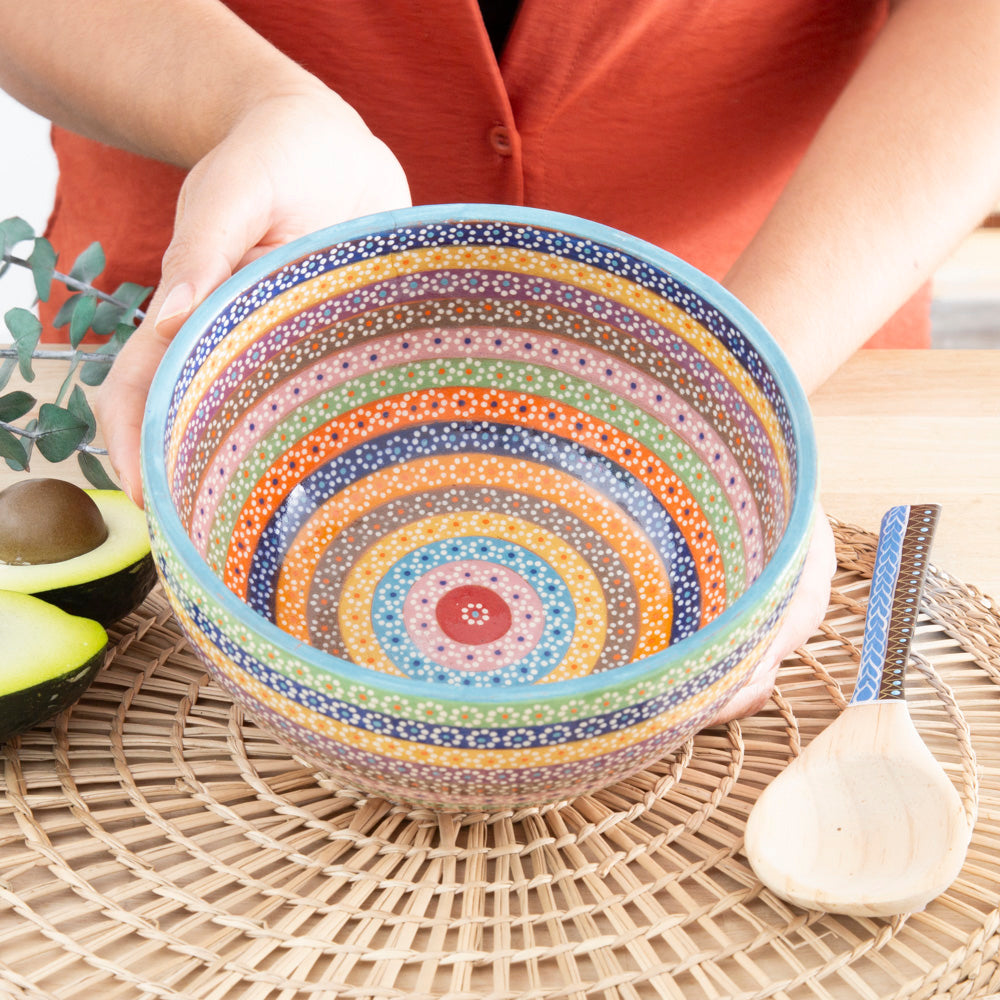 Colorful Capula Clay Bowl