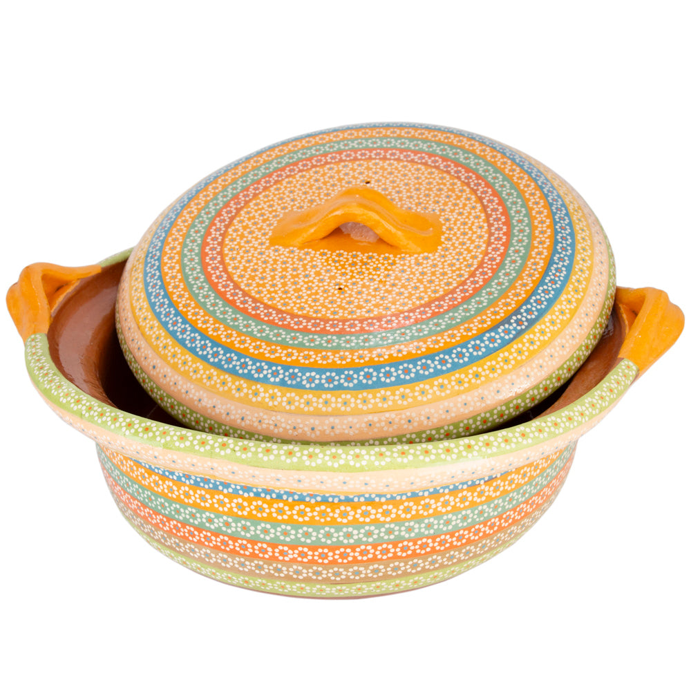 XL Capula Clay Cazuela, Serving Dish with Lid