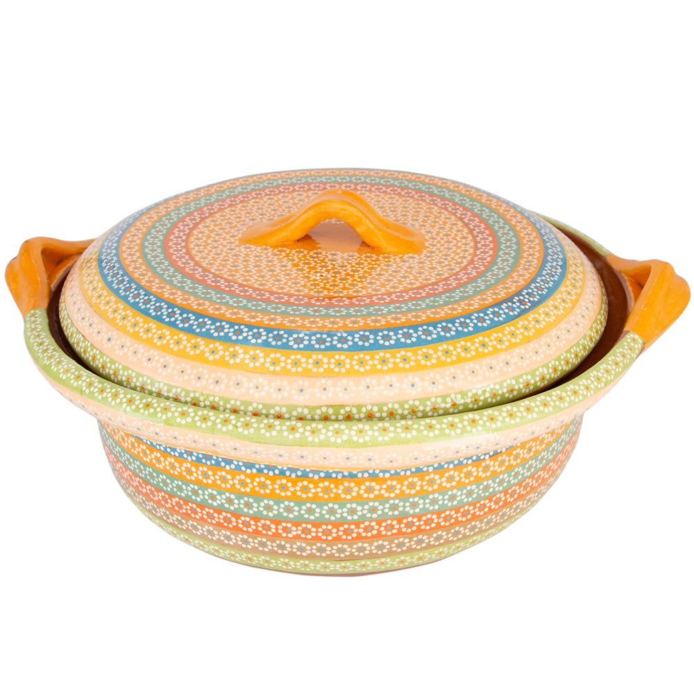 XL Capula Clay Cazuela, Serving Dish with Lid