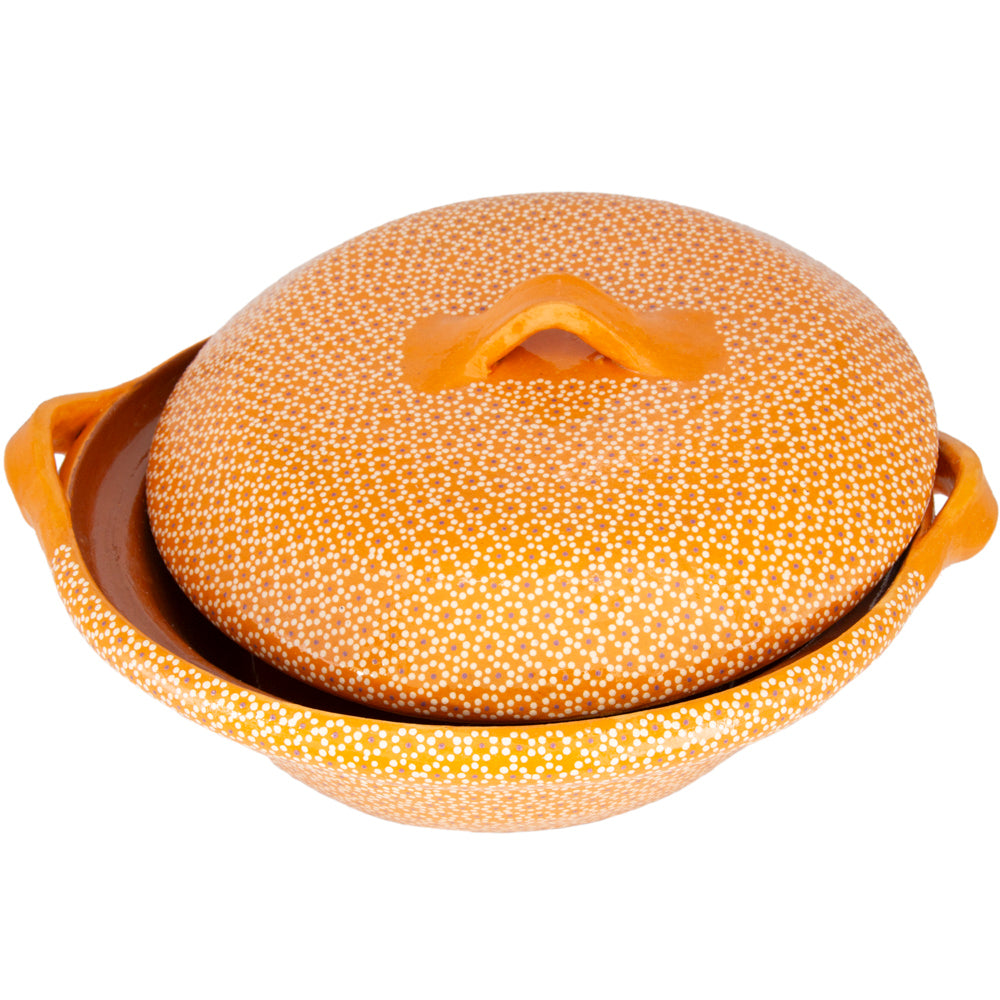 Capula Large Clay Cazuela with Lid