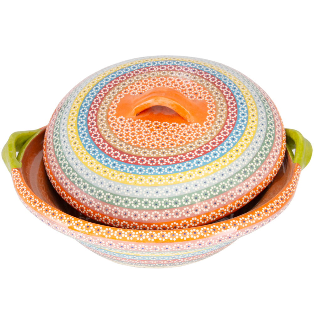 Capula Large Clay Cazuela with Lid