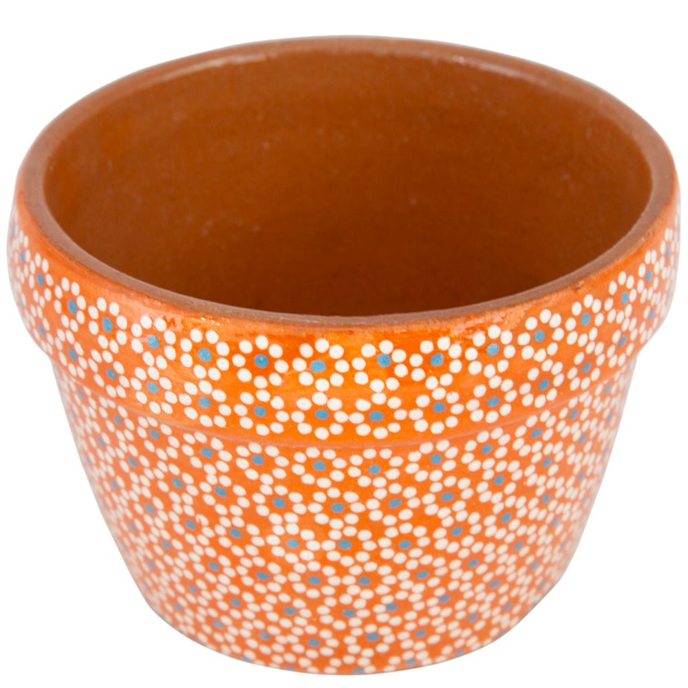 Capula Hand-Painted 4" Clay Planter