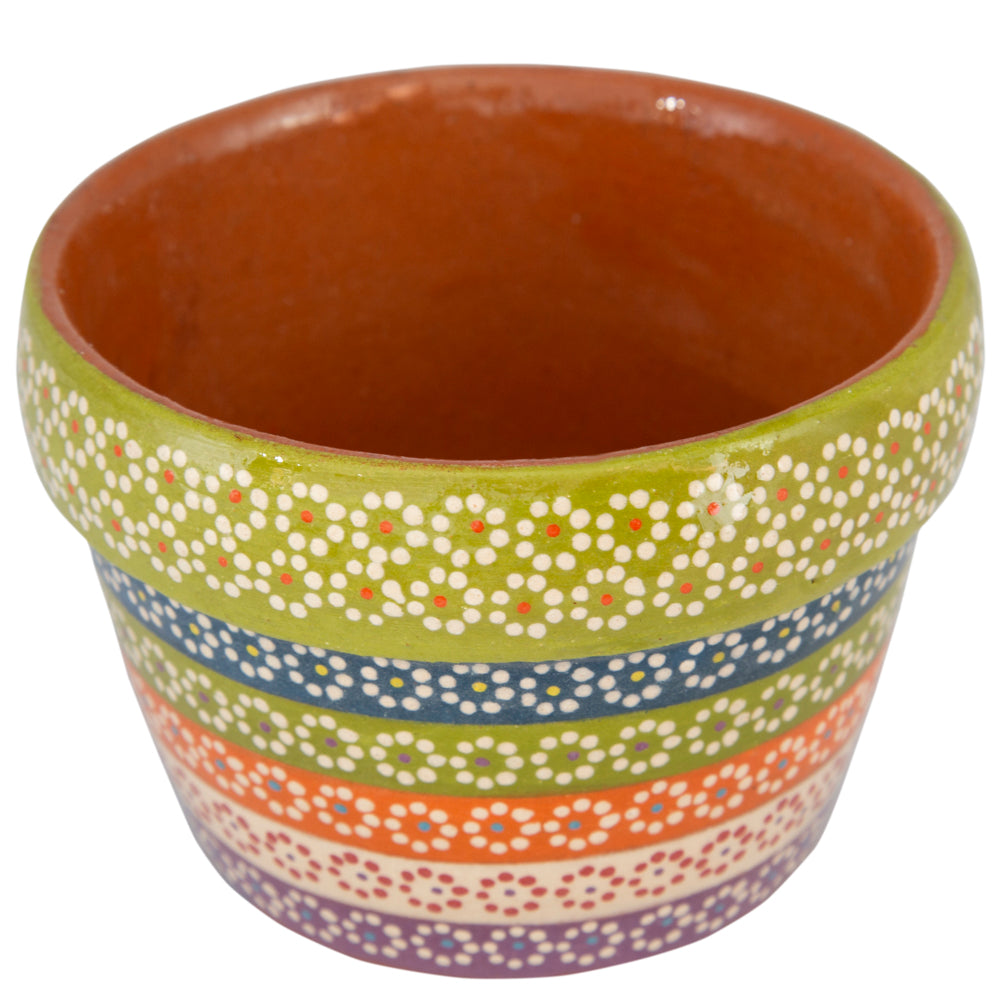 Capula Hand-Painted 4" Clay Planter