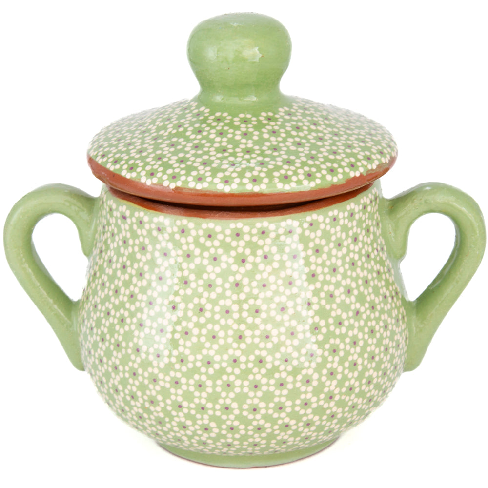 Capula Hand-Painted Clay Cookie/Sugar Jar