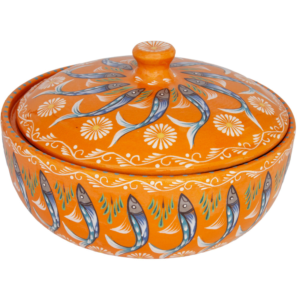 Peces de Capula Tortillero with Lid