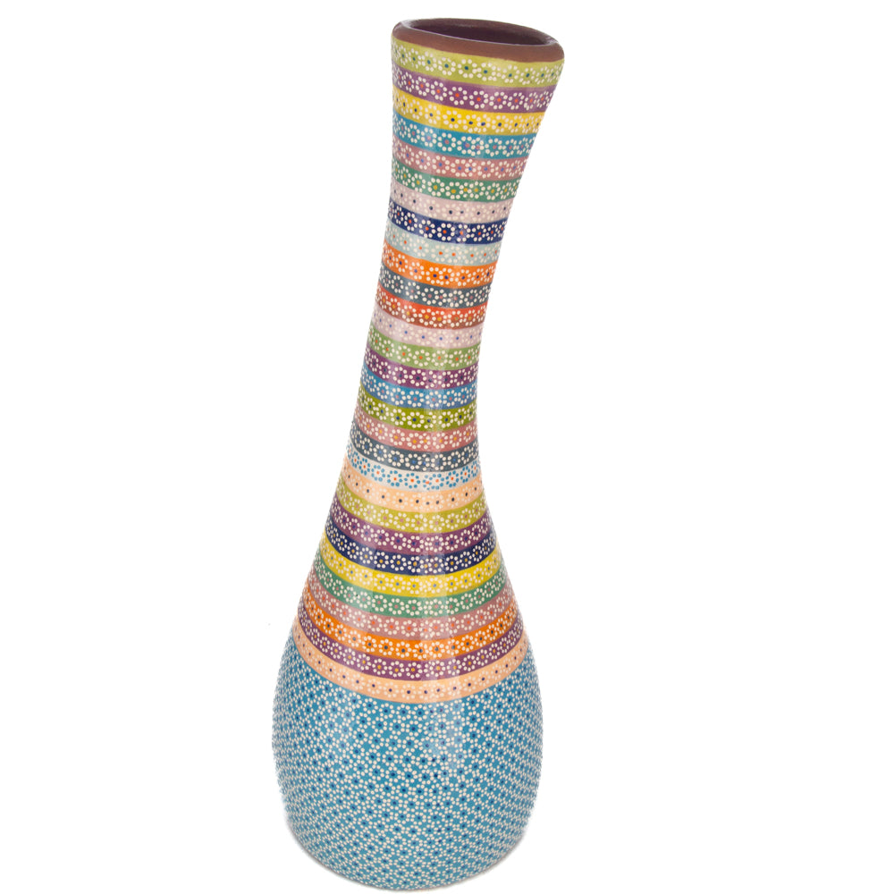 Capula Clay Decorative Bent Side Neck Vase