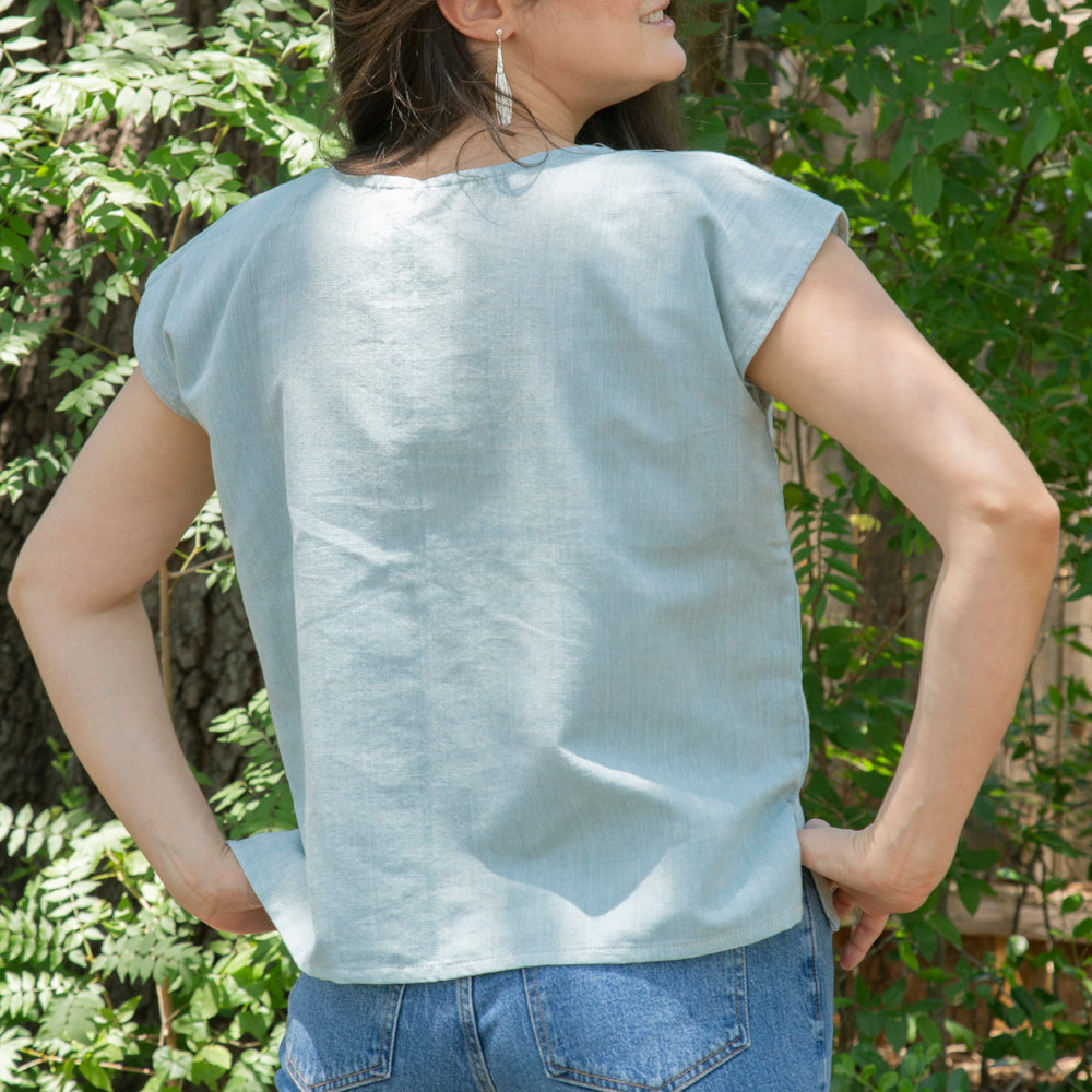 Flor de Verano Pedal Loom Embroidered Blouse