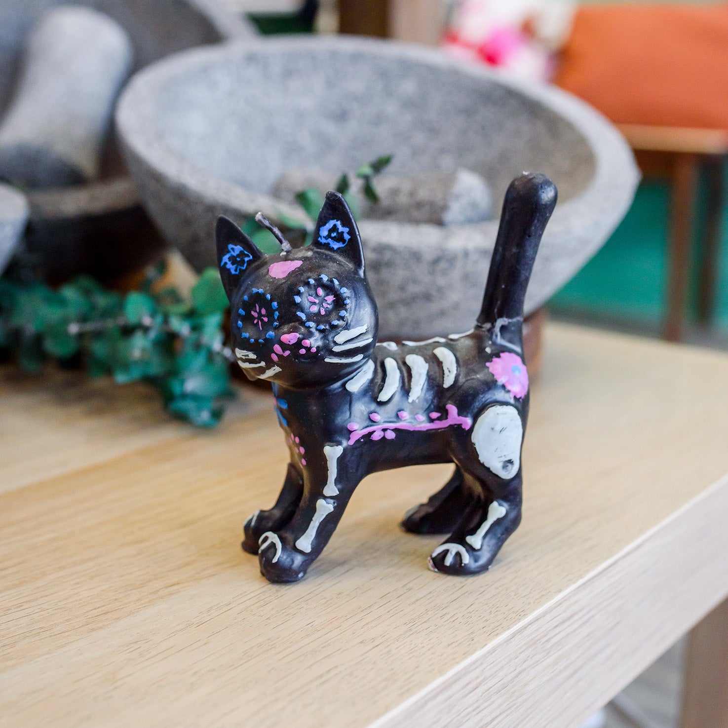 Cat Día de Muertos Scented Candle