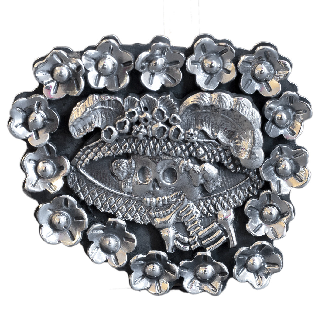 Sterling Silver Large Royal Calavera Catrina Ring