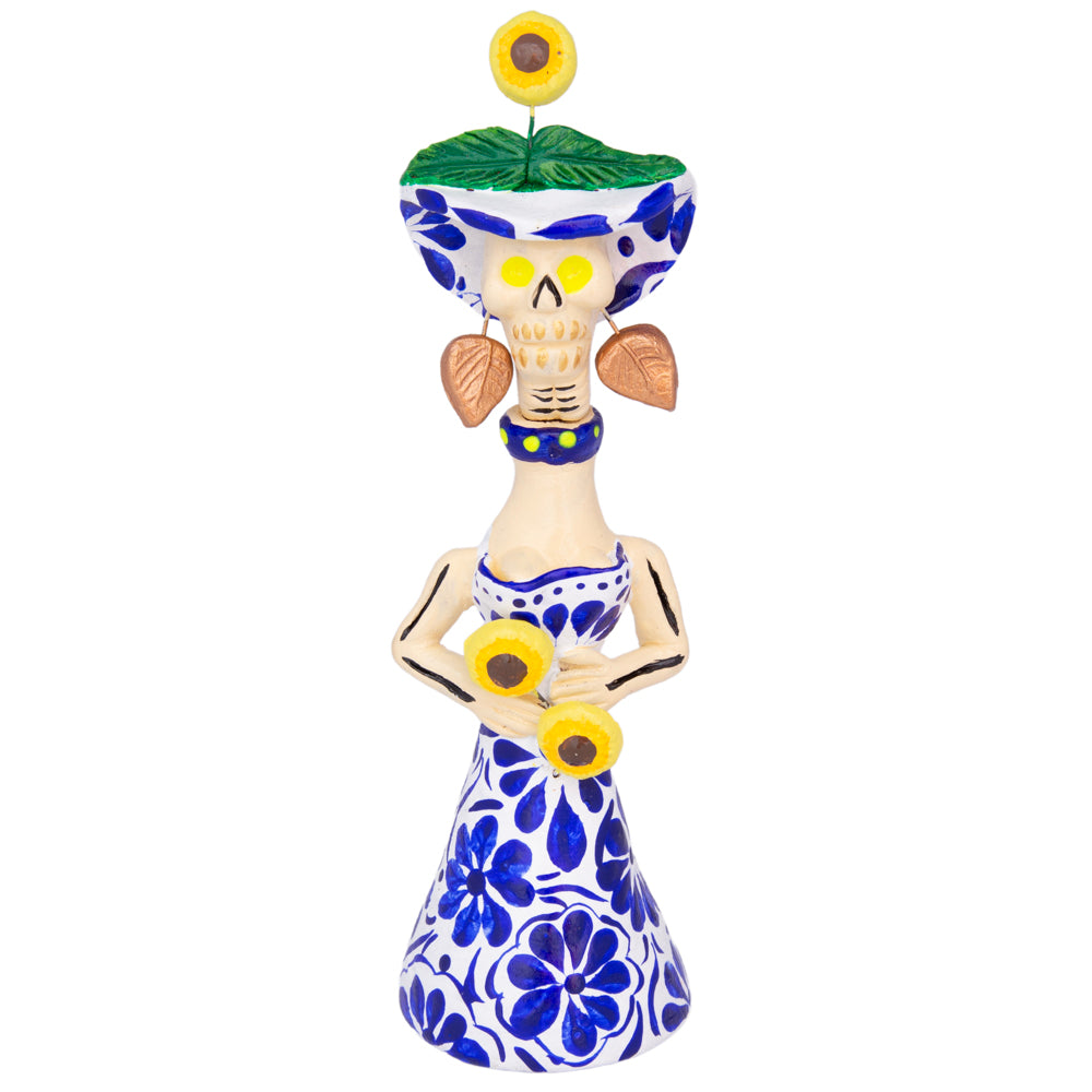 Metepec Catrina Clay Sculpture