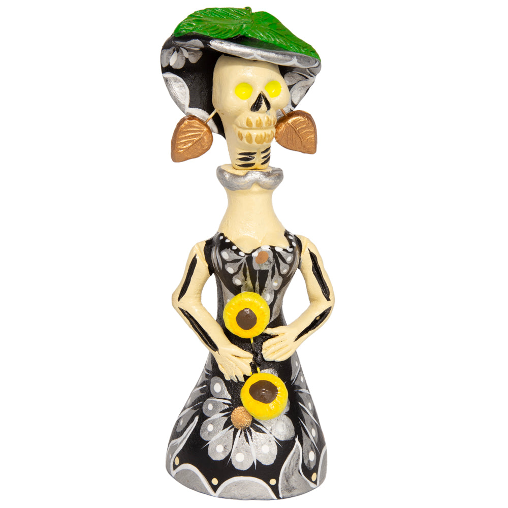 Metepec Catrina Clay Sculpture