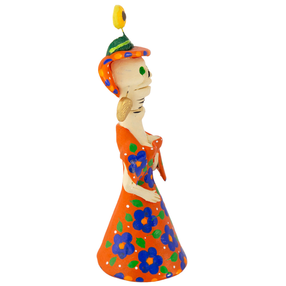 Metepec Catrina Clay Sculpture