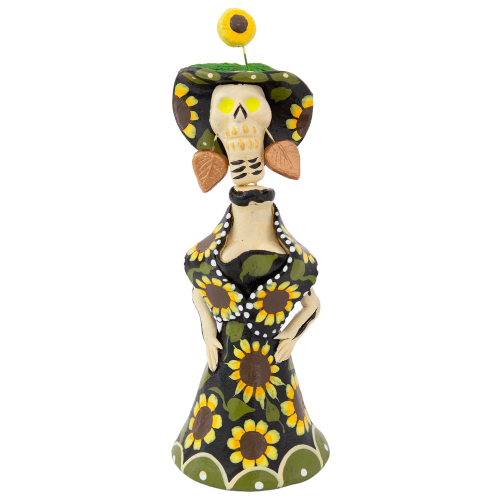 Metepec Catrina Clay Sculpture