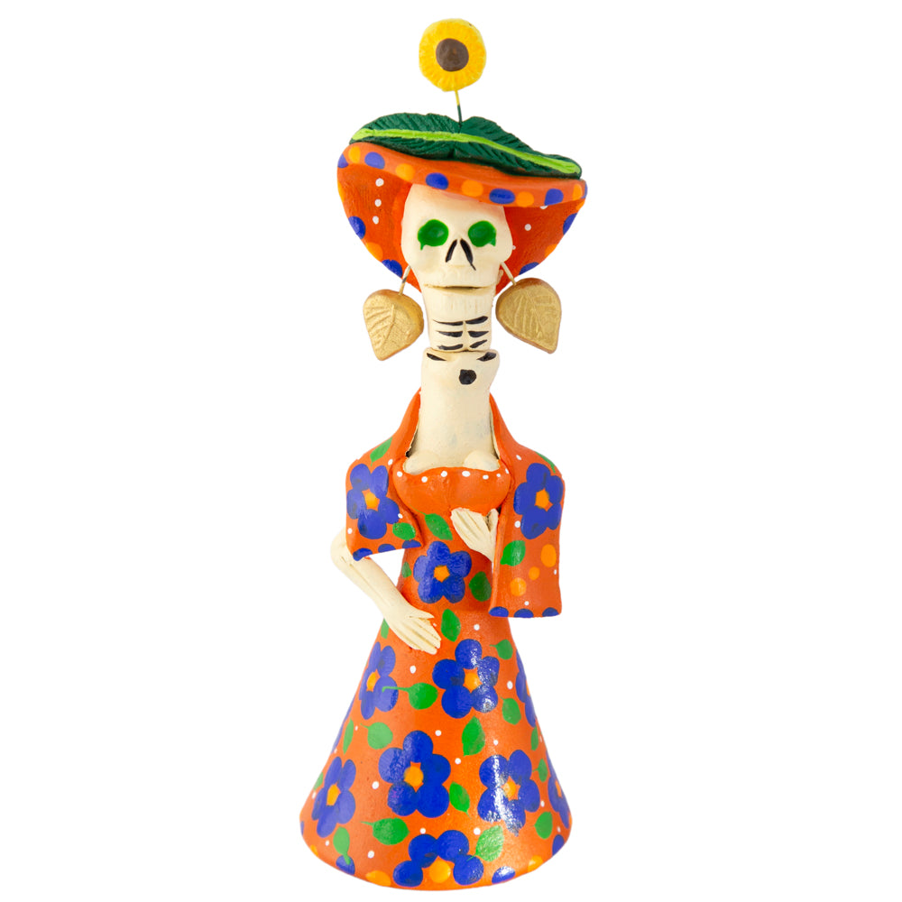 Metepec Catrina Clay Sculpture