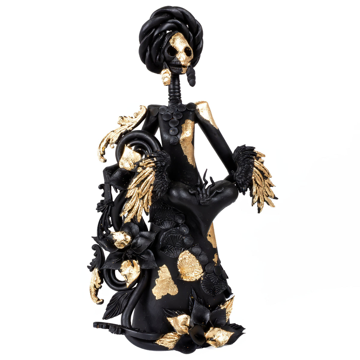 Elaborated Catrina de Capula Sculpture