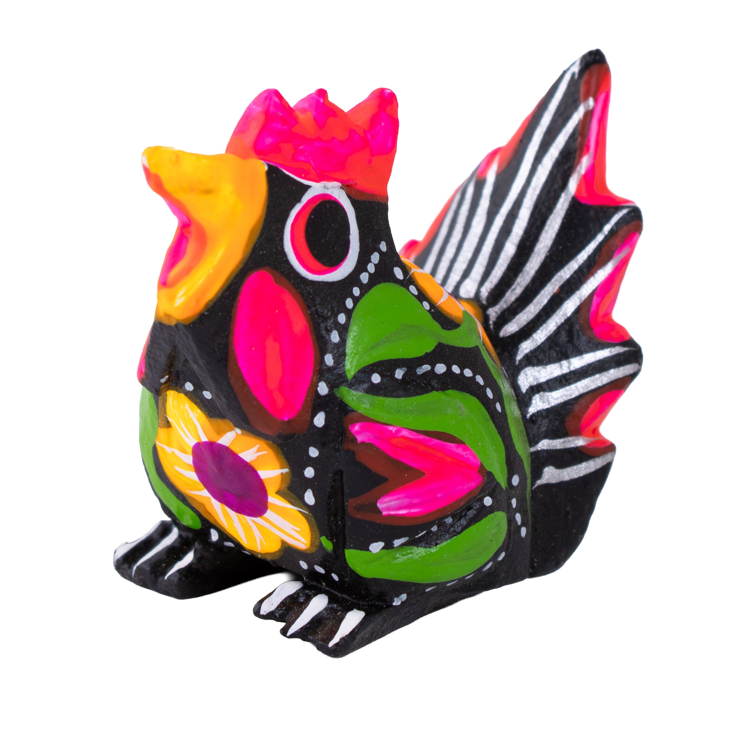Hand Painted Chicken Wooden Figurine