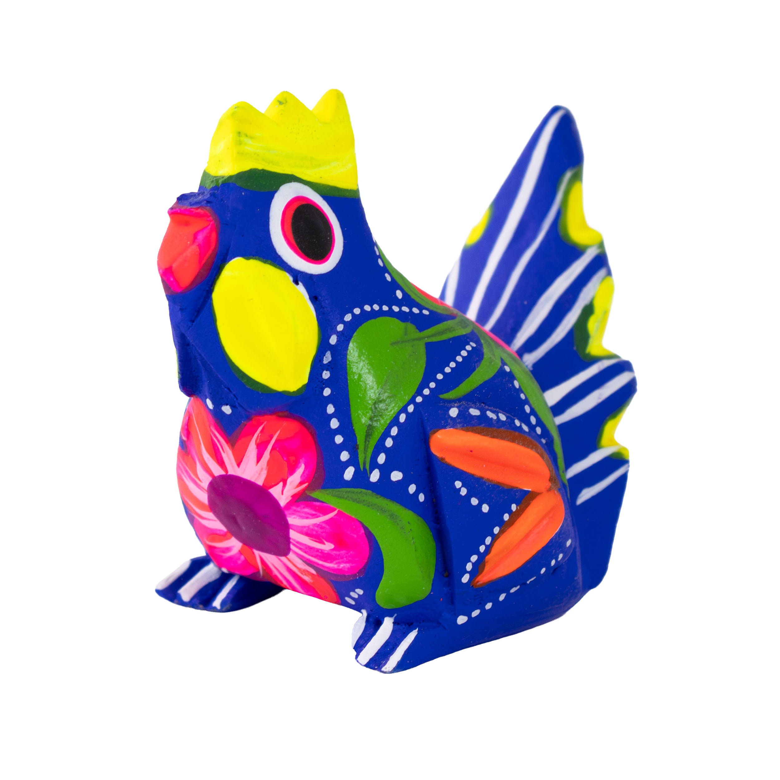 Hand Painted Chicken Wooden Figurine