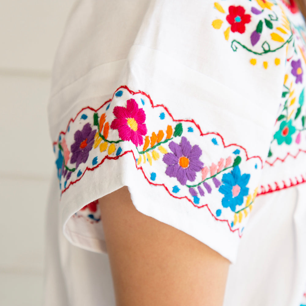 Chilac Embroidered Mexican Blouse
