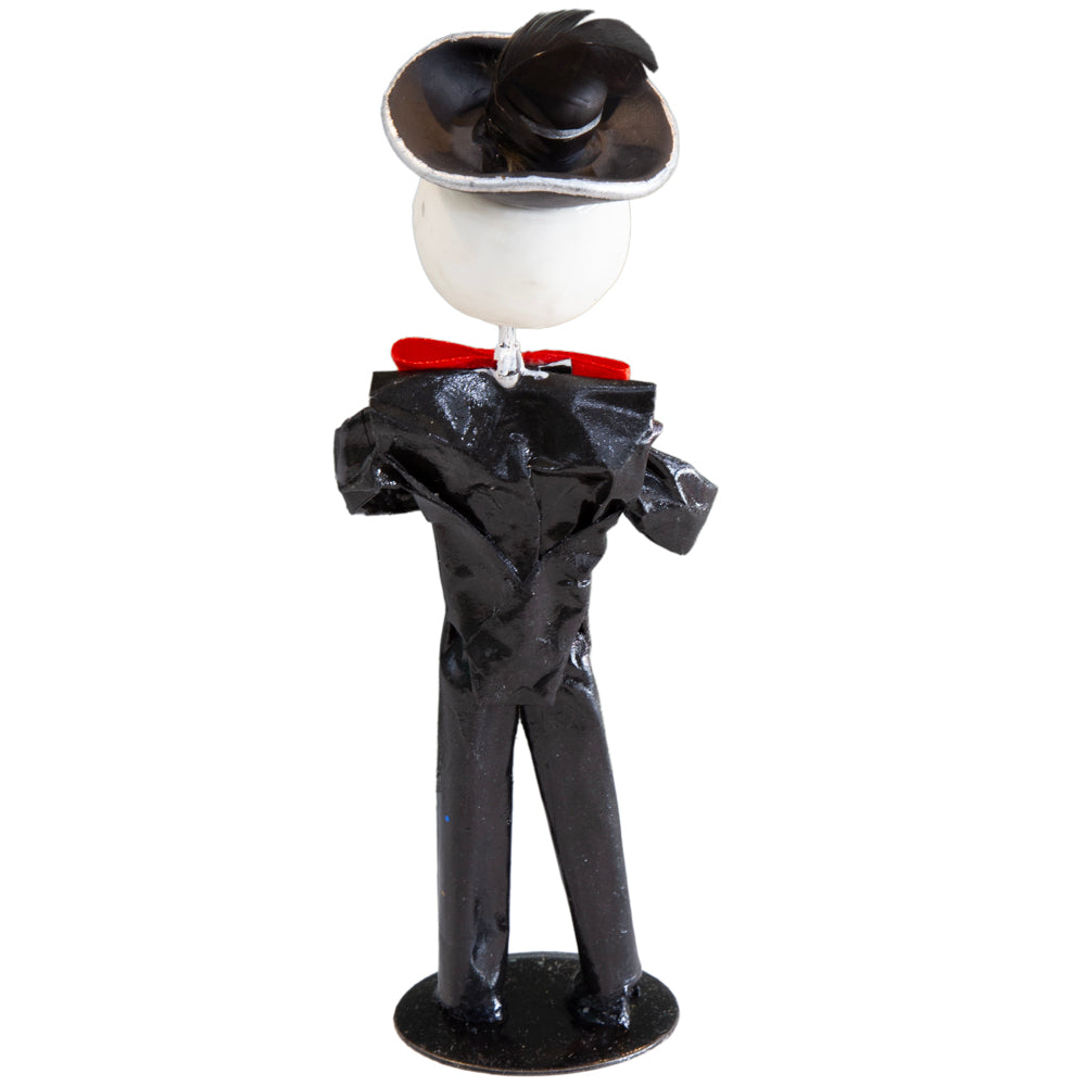 Papier-Mâché Sugar Skull Bride and Groom Sculpture