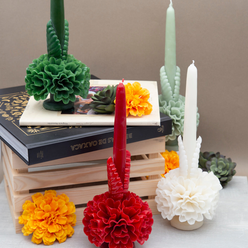 Flores de Teotitlán Clavel Candle