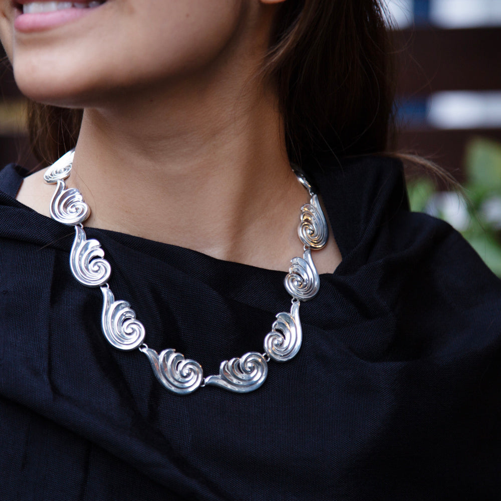 Sterling Silver Wind Shell Necklace