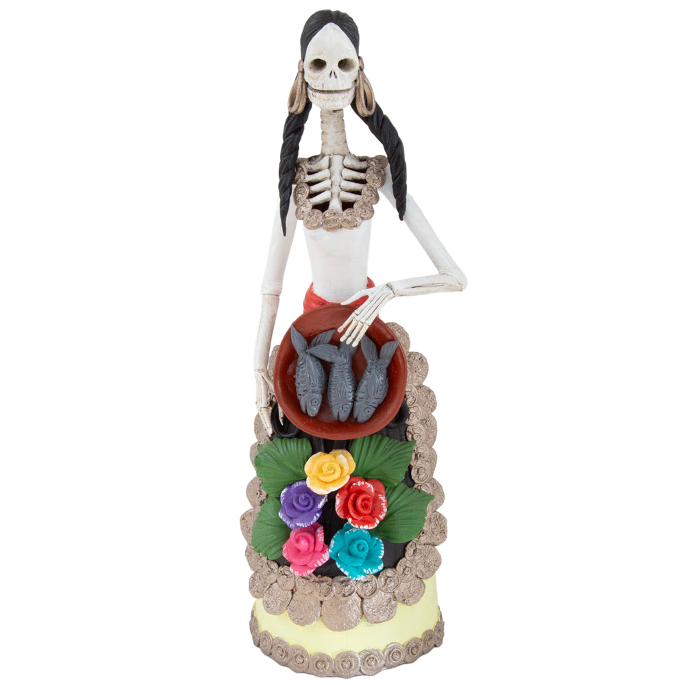 Adelita Catrina Clay Sculpture