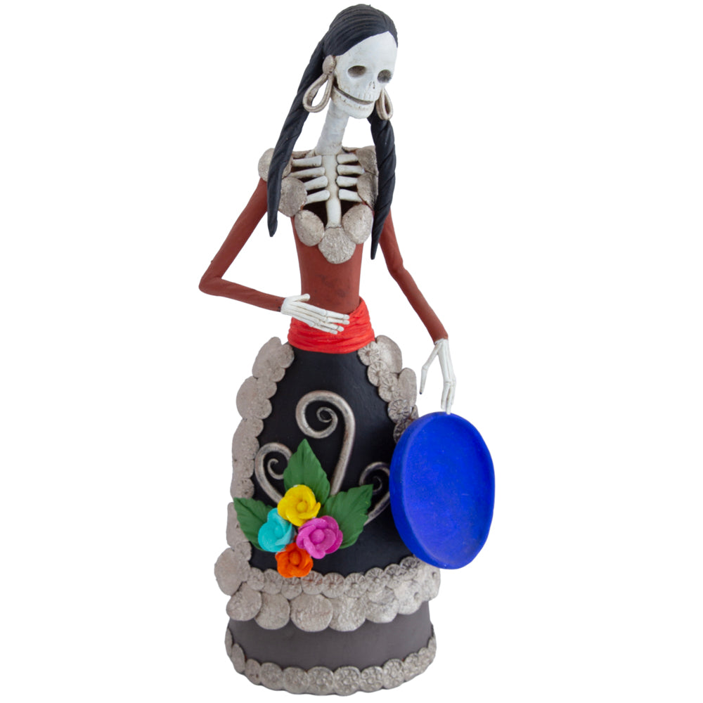 Adelita Catrina Clay Sculpture