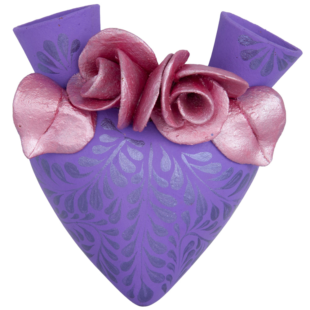 La Flor - Mexican Hand-Painted Hearts