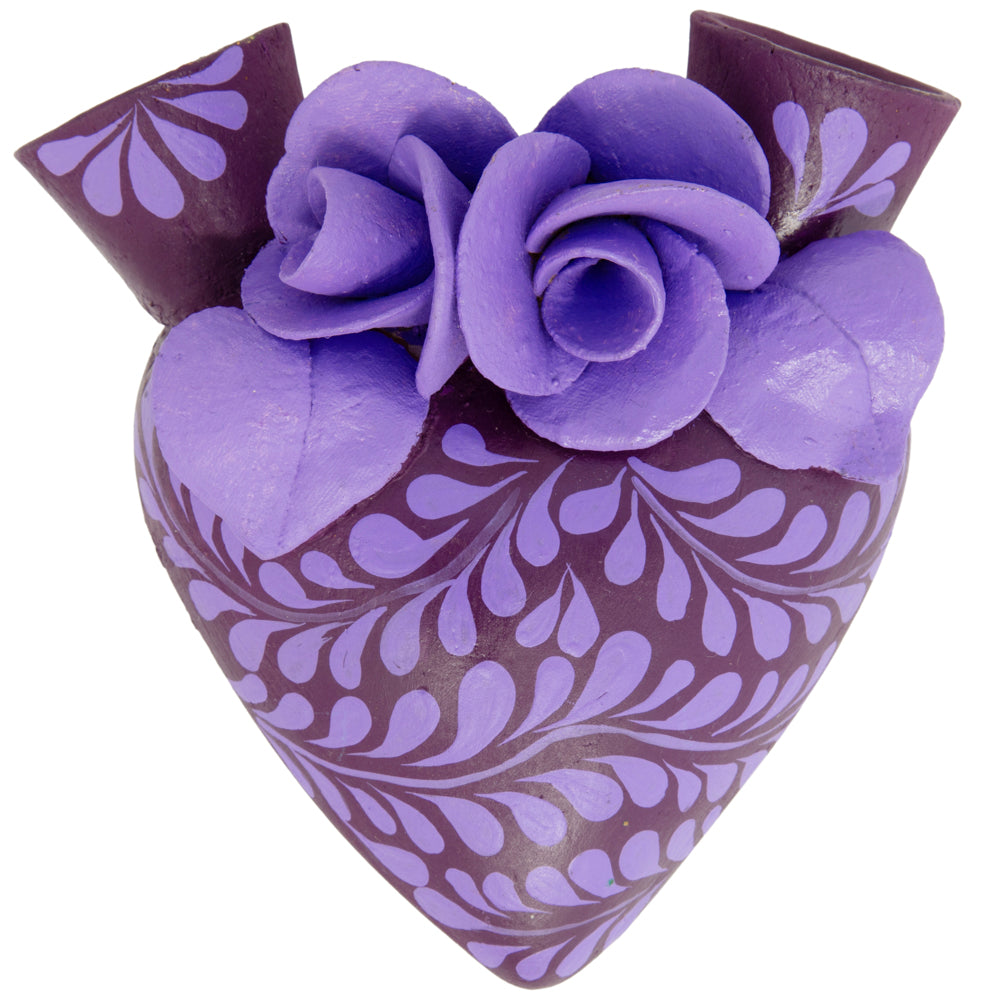 La Flor - Mexican Hand-Painted Hearts