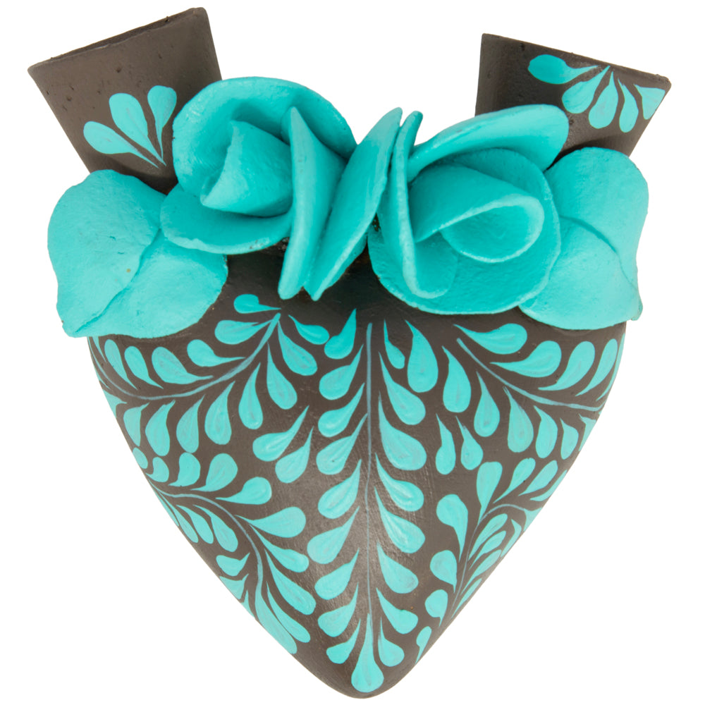 La Flor - Mexican Hand-Painted Hearts