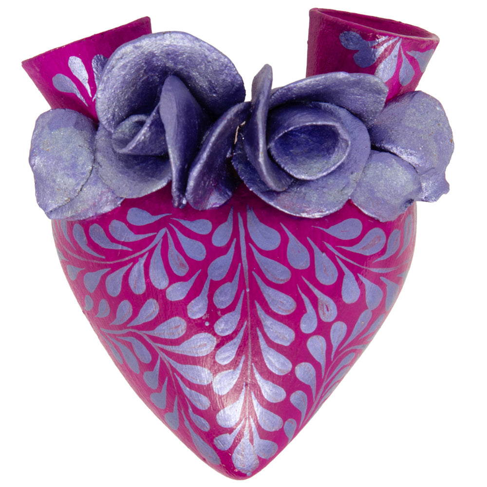 La Flor - Mexican Hand-Painted Hearts